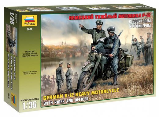 Maquette moto : Motocyclette allemande WWII - 1/35 - Zvezda 3632