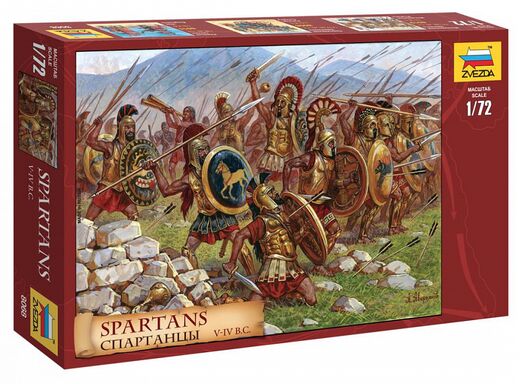 Figurines soldats : Hoplites spartiates - 1/72 - Zvezda 08068 8068