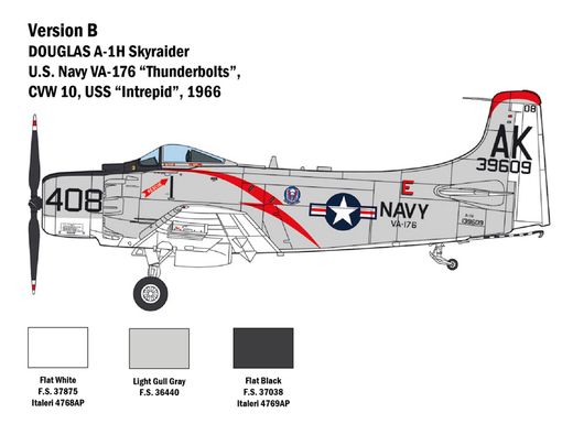 Maquette d'avion : A-1H Skyraider - 1:48 - Italeri 02788 2788