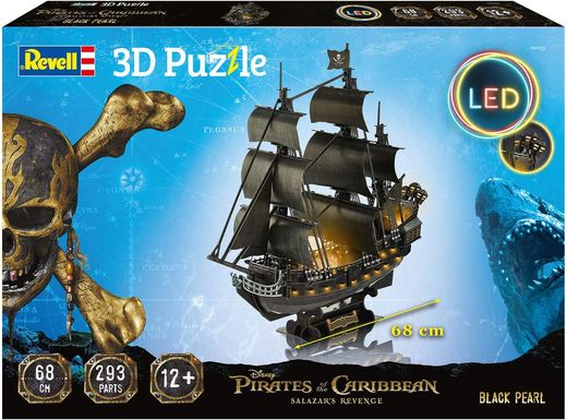 Puzzle 3D : Pirate des Caraïbes - Black Pearl édition LED - Revell 00155