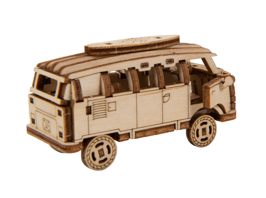 Puzzle 3D / Maquette bois - Bus Retro Superfast - Wooden City MB001