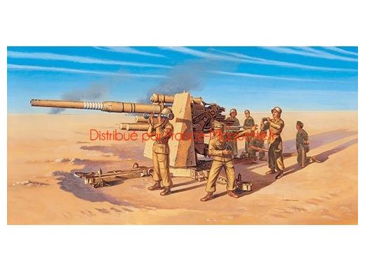 Maquette artillerie : Canon Flak 37 88 mm et servants - 1/72 - Italeri 07512