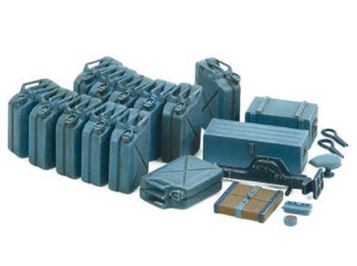 Jerrycans Allemands miniatures pour maquettes 1/35 - Tamiya 35315