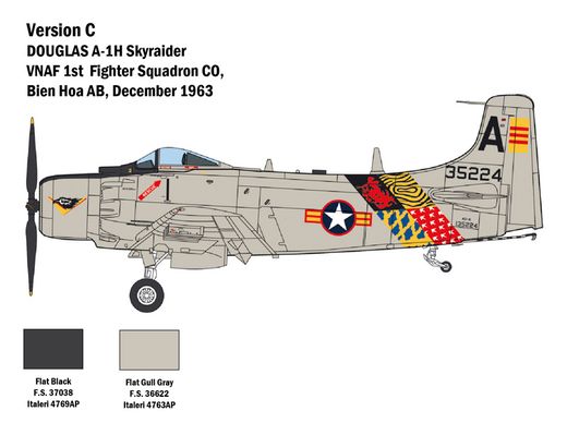 Maquette d'avion : A-1H Skyraider - 1:48 - Italeri 02788 2788