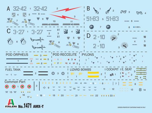 Maquette avion militaire : AMX-T 1/72 - Italeri 1471