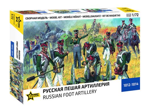 Figurines soldats français : Artillerie à pied russe 1812-1814 1/72 - Zvezda 8022