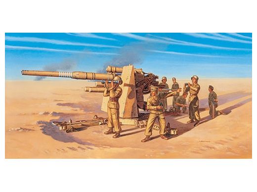 Maquette artillerie : Canon Flak 37 88 mm et servants - 1/72 - Italeri 07512