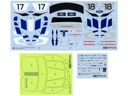 Maquette voiture de sport : Ford Mustang Gt4 - 1:24 - Tamiya 24354 - france-maquette.fr