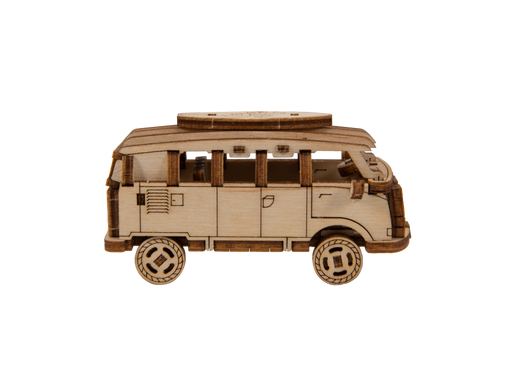 Puzzle 3D / Maquette bois - Bus Retro Superfast - Wooden City MB001