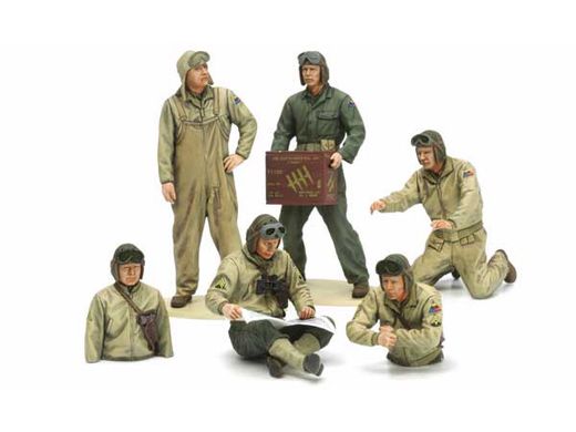 6 figurines miniatures Equipage Char US Fin 2ème GM 1:35 - 5347