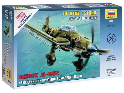 Maquette d'avion militaire : Junker JU878-2 Stuka - 1/72 - Zvezda 07306