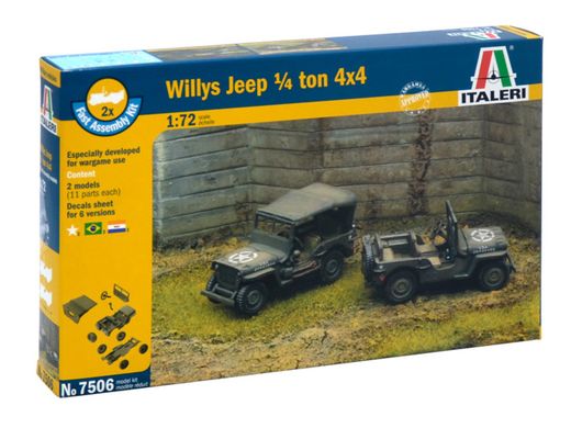 Maquettes véhicules militaires : 1/4 Ton 4x4 Truck - 1:72 - Italeri 07506