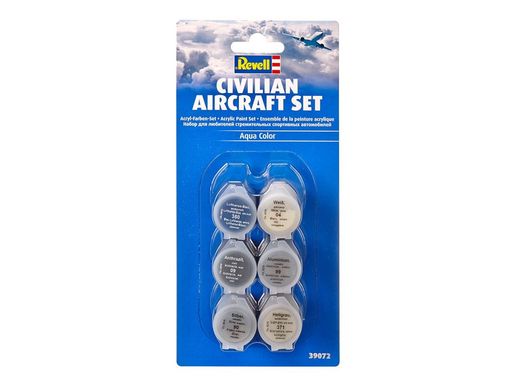 Accessoires de modélisme : Set de peintures acryliques pour avion civil - Revell 39072