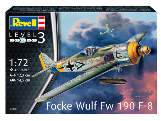 Maquette Model set avion :  Focke Wulf Fw190 F-8 - 1:72 - Revell 63898