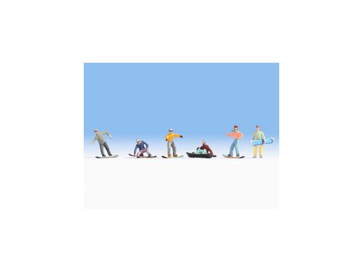 Snowboardeurs miniatures 1:87 - Noch 15826