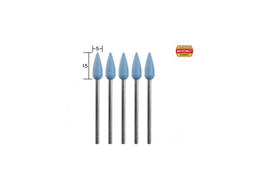 Outil modélisme - 5 polissoirs élastiques en silicone en forme de cône ø 5,0 mm - PROXXON 28288