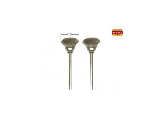 Outil modélisme - 2 brosses en acier en forme de pinceau rond ø 13,0 mm - PROXXON 28953