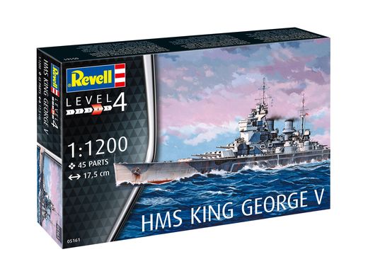 Maquette de navire militaire : Model set HMS King George V - 1:1200 - Revell 65161