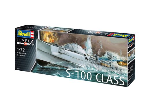 Maquette bateau militaire : Navette Allemande D'Attaque Rapide S-100 - 1/72 - Revell 5162 05162