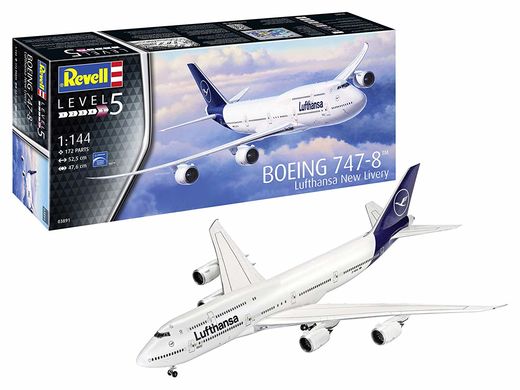 Maquette avion civil : Boeing 747-8 Lufthansa - 1:144 - Revell 3891