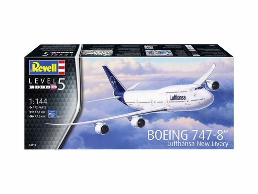Maquette avion civil : Boeing 747-8 Lufthansa - 1:144 - Revell 3891