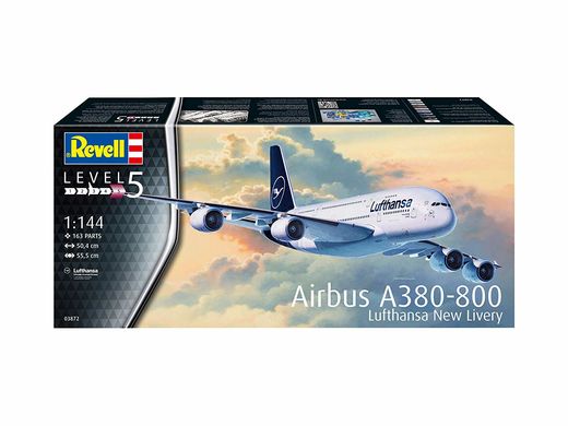 Maquette avion civil : Airbus A380-800 Lufthansa Nelle Livrée - 1:144 - Revell 3872 03872