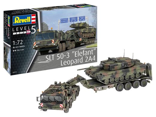 Maquette char d'assaut : SLT 50-3 "Elefant" + Leopard 2A4 - 1/72 - Revell 03311, 3311