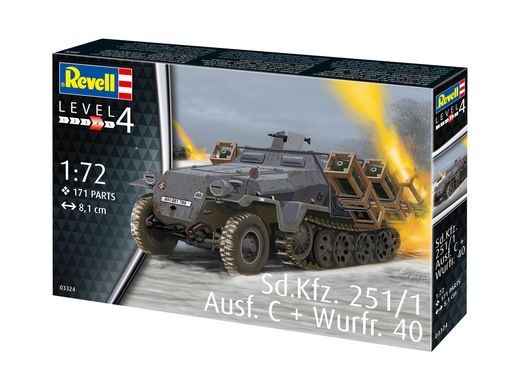 Maquette véhicule militaire : Sd.Kfz. 251/1 Ausf. C + Wurfr. 4 1:72 - Revell 03324, 3324 - france-maquette.fr