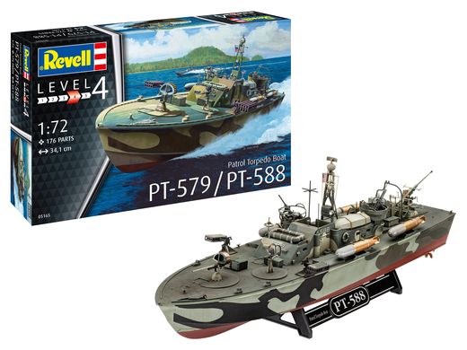 Maquette bateau militaire : Patrouilleur Lance-Torpilles Pt-588/Pt-57 - 1/72 - Revell 5165 05165