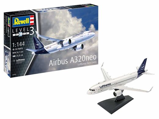Maquette avion civil : Airbus A320 Neo - 1:144 - Revell 03942, 3942
