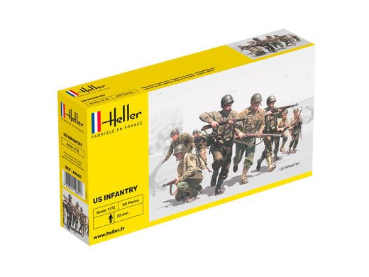 Figurines militaires : Infanterie US - 1/72 - Heller 49601 - france-maquette.fr