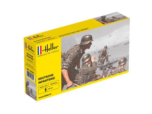 Figurines militaires : Deutsche Infanterie - 1/72 - Heller 49605 - france-maquette.fr