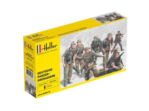 Figurines militaires : Panzergrenadiers Allemands - 1/72 - Heller 49606 - france-maquette.fr