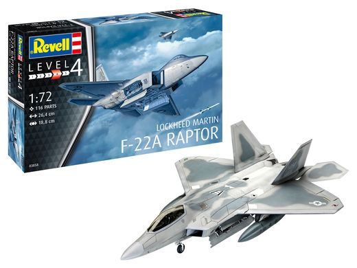 Maquette avion : Lockheed Martin F-22A Raptor - 1:72 - Revell 03858, 3858