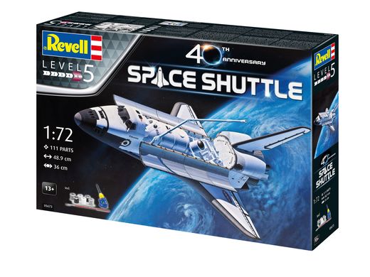 Maquette en plastique : Coffret cadeau navette spatiale 40e anniversaire - 1:72 - Revell 05673 5673