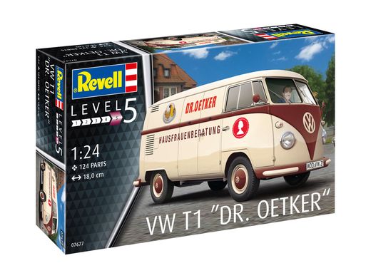 Maquette voiture : Volkswagen T1 Dr. Oetker - 1:24 - Revell 07677, 7677