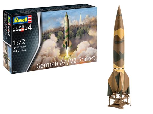 Maquette artillerie militaire : German A4/V2 Rocket - 1/72 - Revell 3309