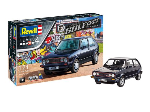 Maquette de voiture : 35 ans Volkswagen Golf GTI Pirelli - 1/24 - Revell 05694