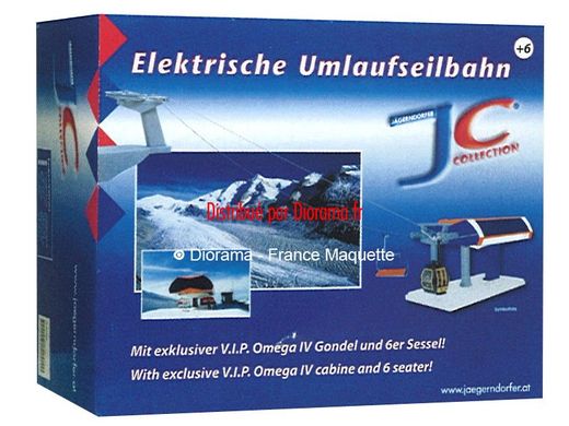 Télécabine et télésiège -JC- miniature électrique Deppelmayer - Omega IV - 1 gare
JAUNE ET BLEU - JC-84393-5654