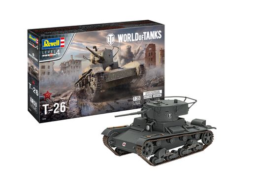 Maquette militaire : T-26 - World Of Tanks - 1:35 - Revell 03505, 3505