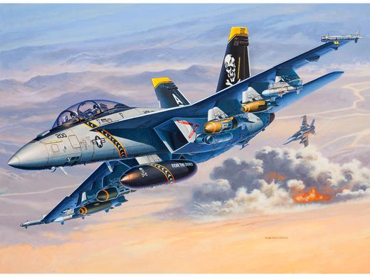 Maquette avion moderne : Model set F/A-18F Super Hornet - 1/72 - Revell 63834