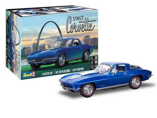 Maquette de voiture de collection : 1967 Corvette Sting Ray Sport Coupe 2N1 - 1/25 - Revell US 14517