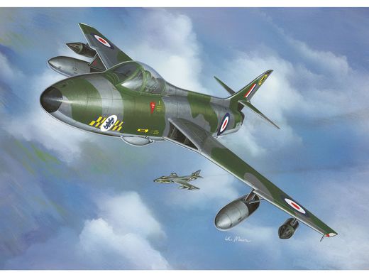 Maquette avion : Model set Hawker Hunter FGA.9 1/144 - Revell 63833