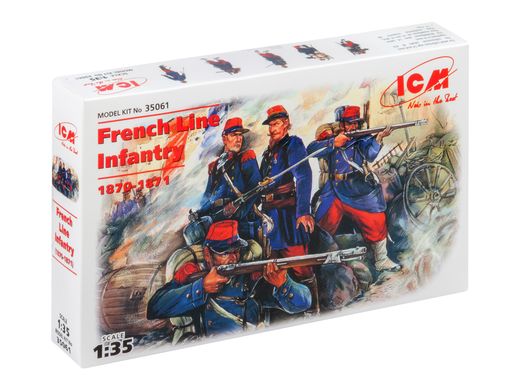 Figurine militaire : Ligne d'infanterie française (1870-1871) 1/35 - ICM 35061