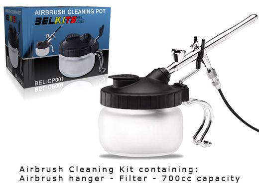 Outil de modélisme : Station de nettoyage pot pour aérographe - Belkits BELAIRCP001