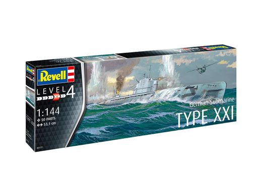 Maquette navire militaire : Sous-marin allemand Type XXI - 1:144 - Revell 05177 5177