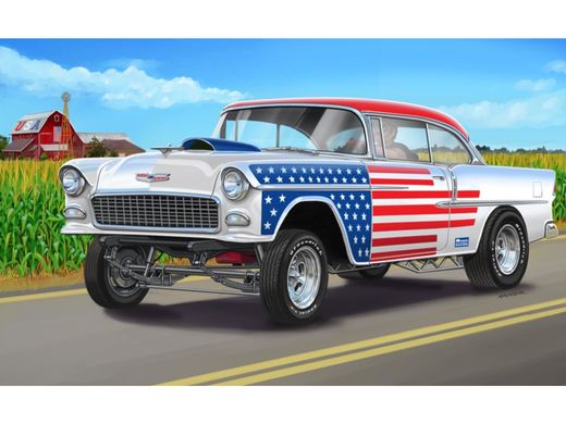 Maquette de voiture de collection : 55 Chevy Bel Air “Street Machine” 1/24 - Revell US 14519