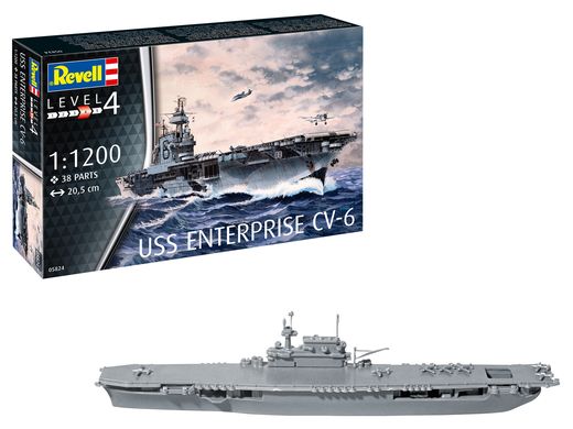 Maquette navire : USS Enterprise CV-6 1/1200 - Revell 5824 05824