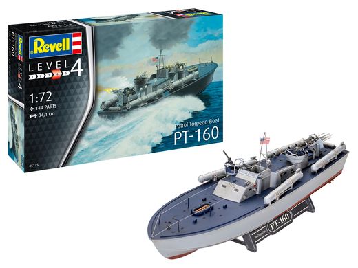 Maquette vaisseau americain : Model set Patrol Torpedo Boat PT-559 / PT-160 1/72 - Revell 65175