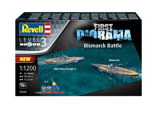 Maquettes militaire - 1er Set Diorama : Bataille Bismarck 1/1200 - Revell 05668